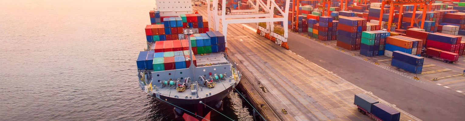 Cargo ship at dock