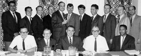  Shown above are a group of experts from government and industry who met at the U.S. Defense Electronics Supply Center (DESC) to develop a specification for copper foil. Front and center, Bernie Alzua, Mica, who served as the chairman of this joint effort.