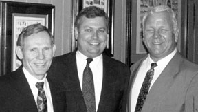 n the center, Thom Dammrich; on the left, Ray Pritchard; and on the right, Larry Velie, president of the IPC.