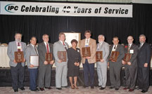Recipients of the Presidents Award at IPC Printed Circuits Expo 1997. Click on the picture for a larger image.