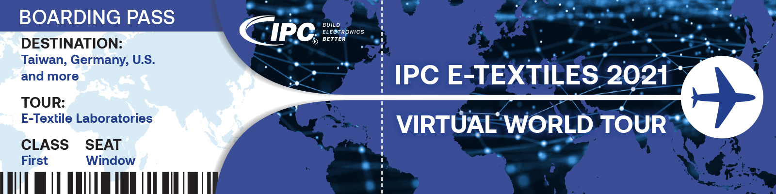 IPC E-Textiles 2021 Virtual World Tour Large Banner