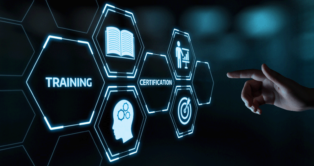 Training Knowledge Skills in hexagons